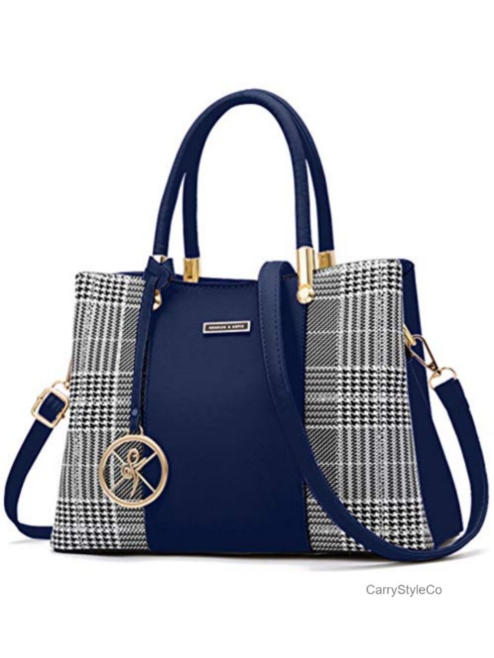 Women's PU Leather Satchel Shoulder Bag Crossbody Tote Messenger Purse